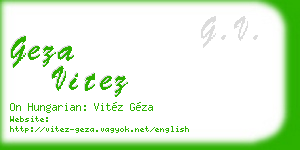 geza vitez business card